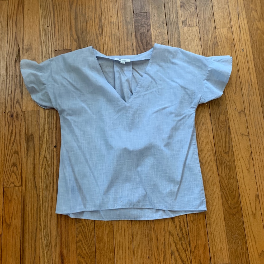 Madewell flutter sleeve top